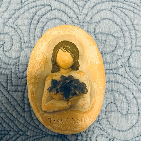 Willow Tree Other - Willow Tree Decorative Thank You Stone with Floral Design 2004